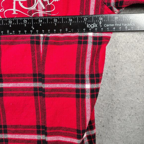 Fox Racing Women’s Large Hooded Flannel Red Plaid Button Shirt Moto Streetwear - Picture 7 of 10